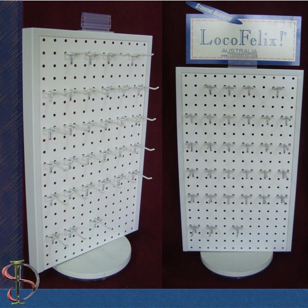 Quality Pegboard countertop rotating display rack / Display Rack on table / Metal Hooks Display Stand / Rotating Countertop Rack for sale