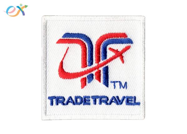 Quality White Bottom Polyester Fabric Iron On Letter Patches Size Customized for sale