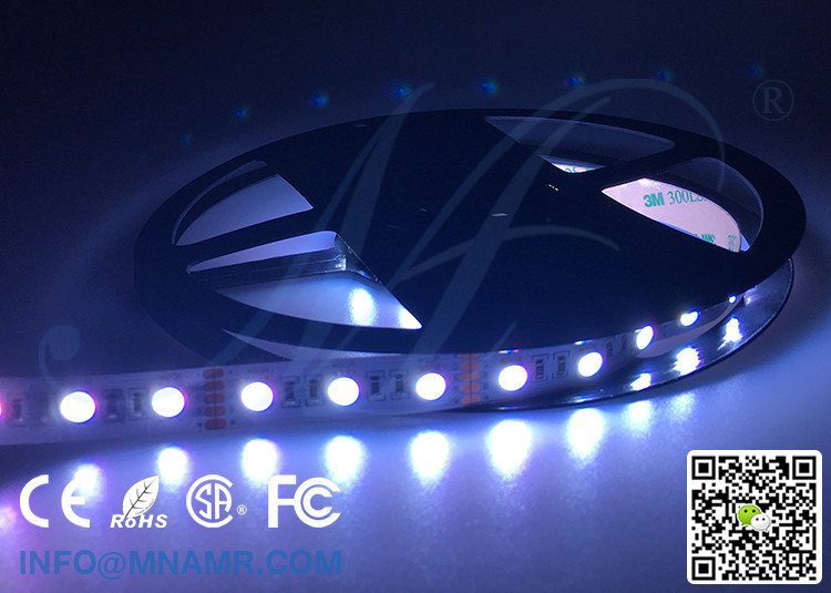 China Supplier 12 Volt 15W 5M/Reel LED Tape Lights RGB CW Under-cabinet Lighting