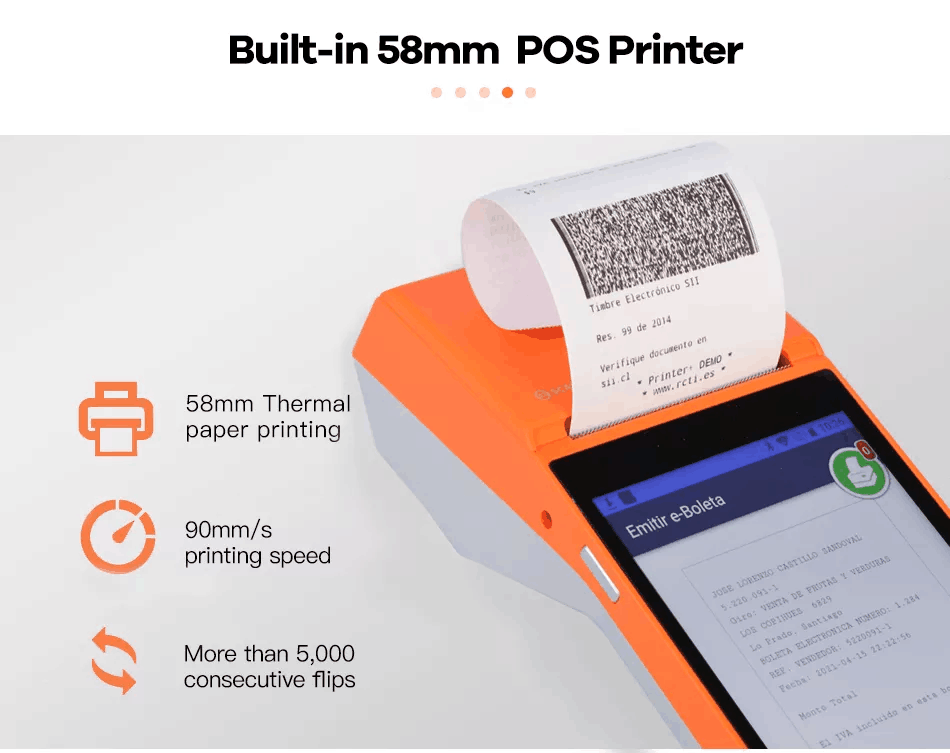 Barway Android Pos Barcode Scanner Mobile Handheld Device 3G/4G Terminal With Touch Screen
