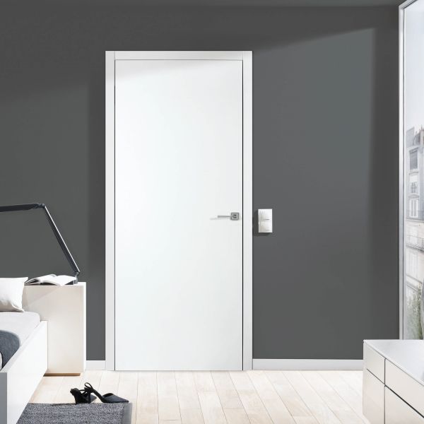 Melamine Bedroom Wooden Interior Doors Panel Solid Core White Primer Modern