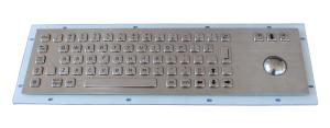 China Vandal Proof SS Industrial Keyboard With Trackball , flat key keyboard with 69 Key on sale