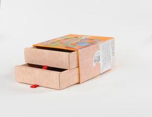 Double Layer Cardboard Drawer Storage Box CMYK / Pantone Printing