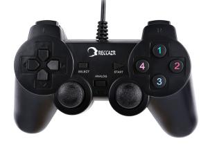 China Wired Type Durable Game Controller Gamepad For PC Windows / Mac Black Color on sale