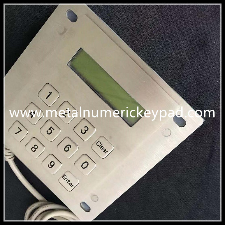 12 Key Metal Numeric Keypad Stainless Steel 304 With Led Display