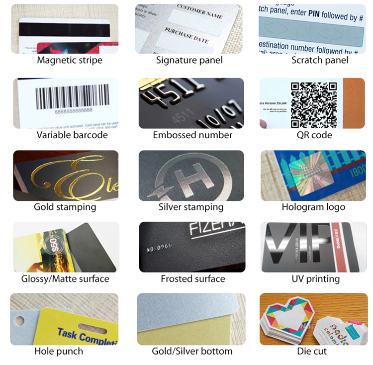 PVC Plastic Loyalty Card CMYK Offset Printing for gift Matte finished Surface