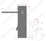 TCP / IP Communication Coin Operated Turnstile Half Height Entry Token Machine