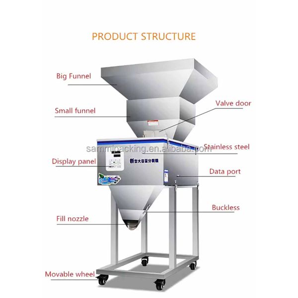 Factory Price Muti-Purpose Powder Grains Weighing and Filling Machine Bean Tea Bag Filling Machine With Big Hopper