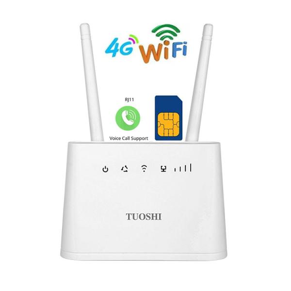 Quality SMA Detachable Antennas Wifi CPE Dual Sim Modem Router Unlock 4g Wireless LTE 150mbps for sale