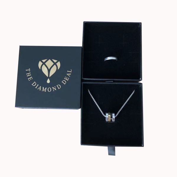 Wedding Ring Necklace Earrings Sliding Cardboard Gift Box Custom Logo and Custom Order