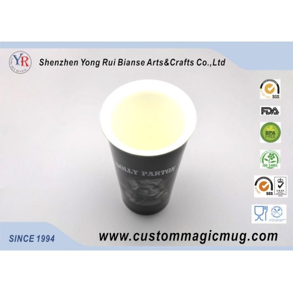 Color Changing Ceramic Double Walled Travel Mug Provied Customized Logo Pringting