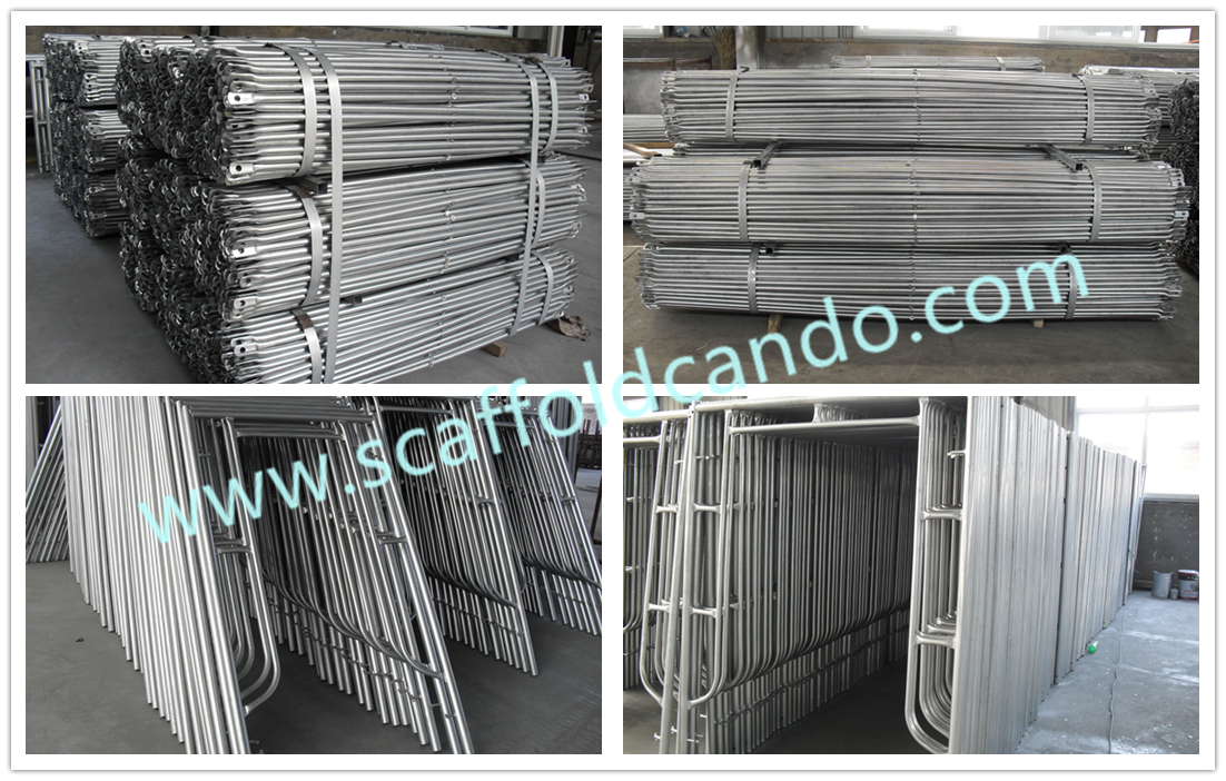 21*1.5mm, 1219*1829*2198mm scaffolding frame system cross brace galvanized Q235 material for scaffolding frame system