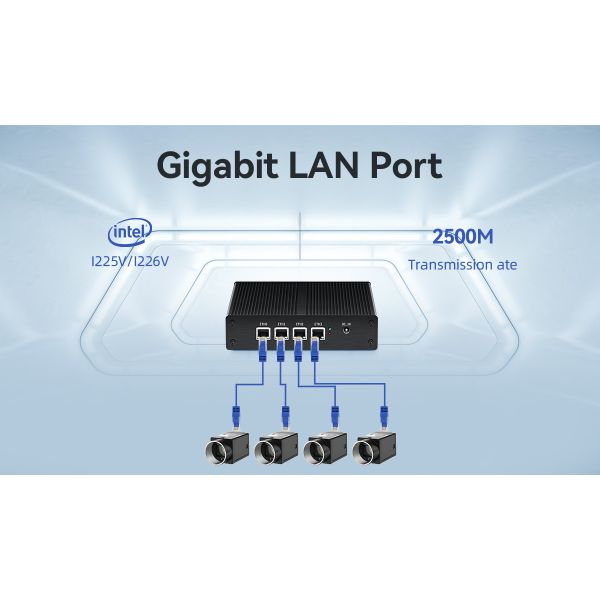 Intel Alder Lake N N100 Mini Firewall PC Four 2.5G Ethernet Mini Network Server