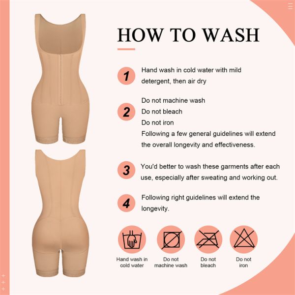 High Compression Fajas Colombianas Shapewear for Women Nonwoven Full Body Shaper