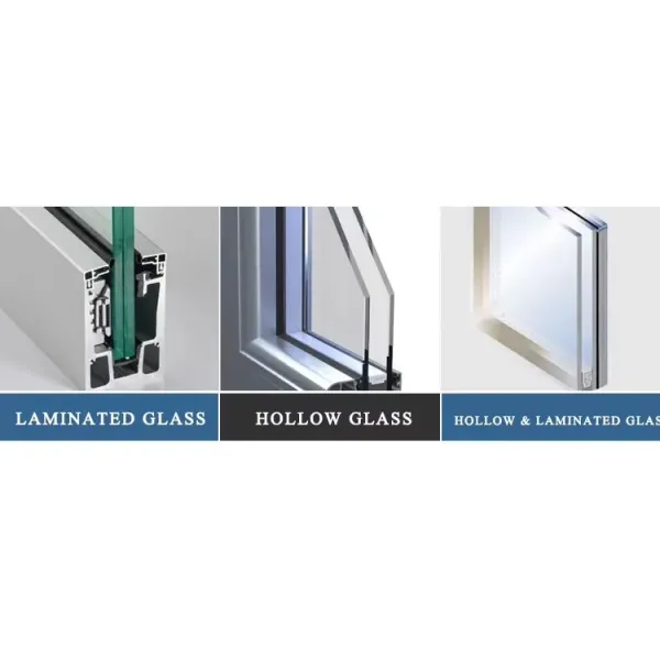 Double-Layer Tempered Glass Window Safety and Energy Saving Aluminum