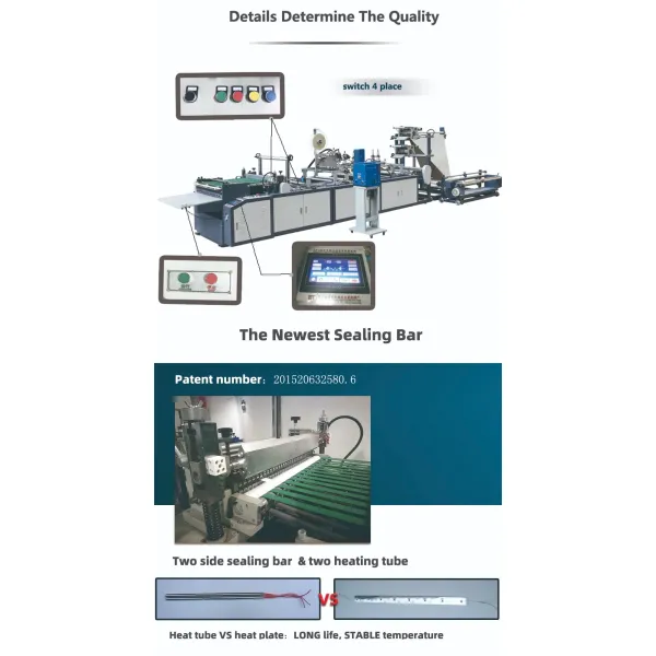 Automatic Multifunction PE Courier Bag Making Machine with Glue Disconnect