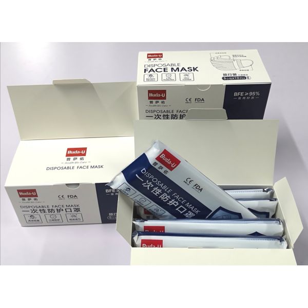 Blue Disposable Protection Mask , Medical Face Mask Manufactured In Dust Free Workshop , Standard YY0969-2013