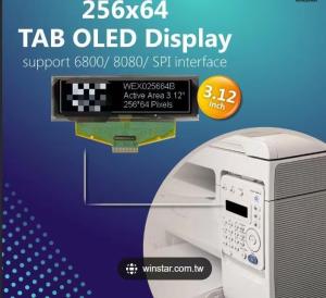 Buy cheap 3.12 Inch OLED Display 256*64 Pixel Winstar Customize Bule With SSD1322U product
