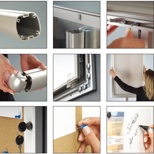 ODM Single Leg 1920mm Lockable Poster Case With Key