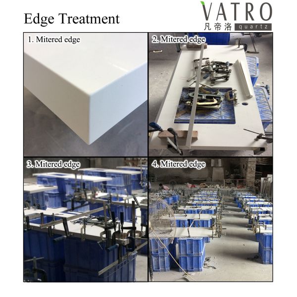 Gentle White Quartz Bathroom Countertops , Artificial Quartz Solid Surface Polished