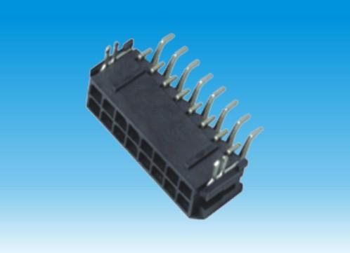 Tin Plated MX3.0 Wafer Connector , Right angle SMT Dual Row Header Connector