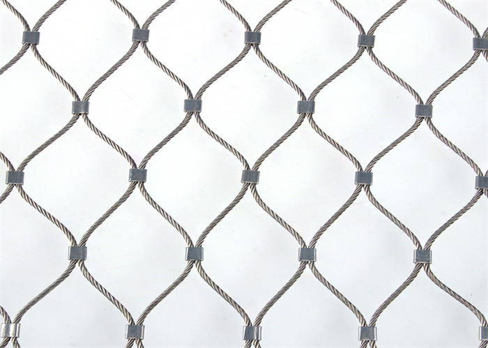 Knitted Type 2.4mm Ss Rope Mesh Tiger Monkey Enclosure In Zoo Fence
