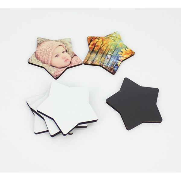 Top Rated Star Shape 60x57mm Sublimation Blank Refrigerator Stickers for Decoration