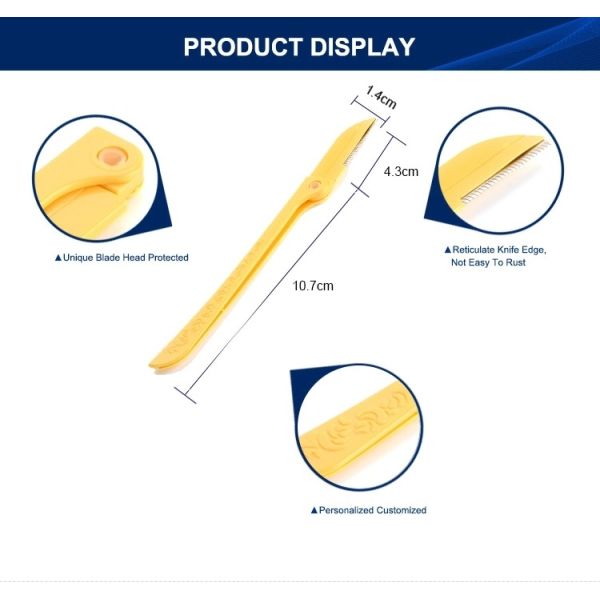 Cosmetic Facial Eyebrow Shaper Razor Custom Private Label With Safety Cover