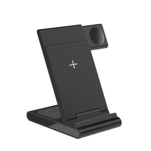 Buy cheap Customize Logo Travel Wireless Charger 12V 1.5A Apple 3 In 1 Wireless Charger product