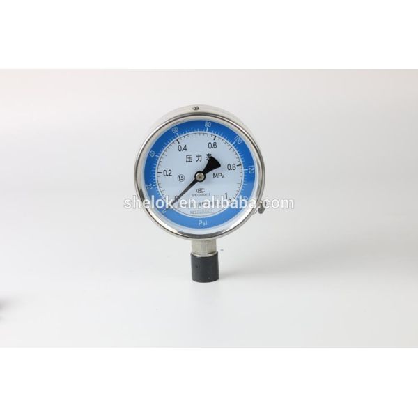 Stainless steel oil filled pressure gauge