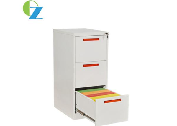 Quality KD Structure Vertical Steel Filing Cabinets With Three Drawer Modern Design for sale
