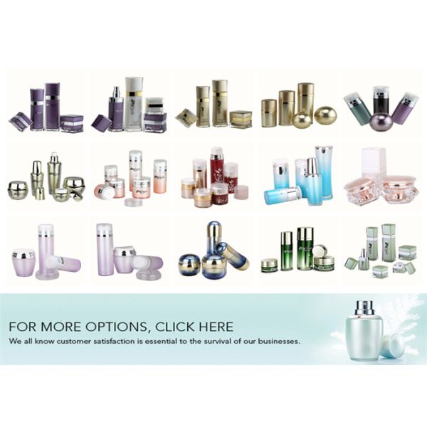 Luxury Acrylic Lotion Bottle 15ml 30ml 50ml 100ml Round Shape Plastic Lotion Bottle Cosmetic Airless Bottle