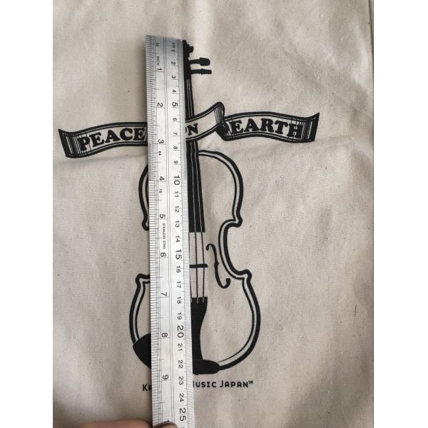 Natural Color Violin Package 5cm Gusset Canvas Tote Bag