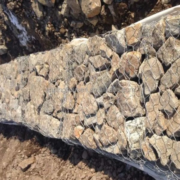 Retaining Wall and River Construction Hexagonal Gabion Box with Galvanized Coating