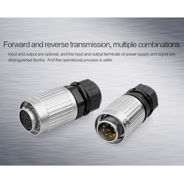 110V electrical Plug Socket Waterproof Connector Power Cord 3 Pin Metal Screw Connector