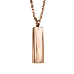 China Bar Cremation Urn Necklace Stainless Steel Men and Women Cross Necklace on sale