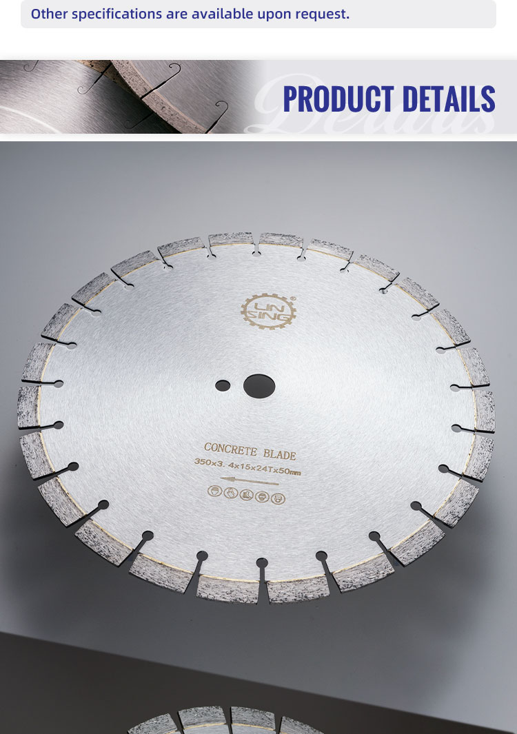 High Speed Diamond Tools for Stone Processing D350mm Segmented Diamond Saw Blade
