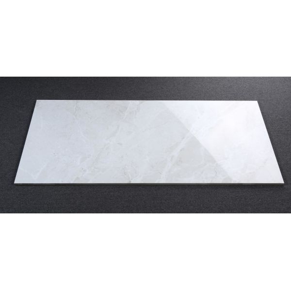 Modern Marble Look Porcelain Tile Tiles 600x1200mm Size Light Grey