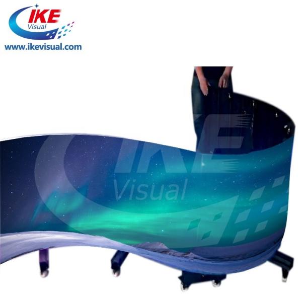 Quality Indoor Flexible Curved LED Display Screen tage Background P4 for sale