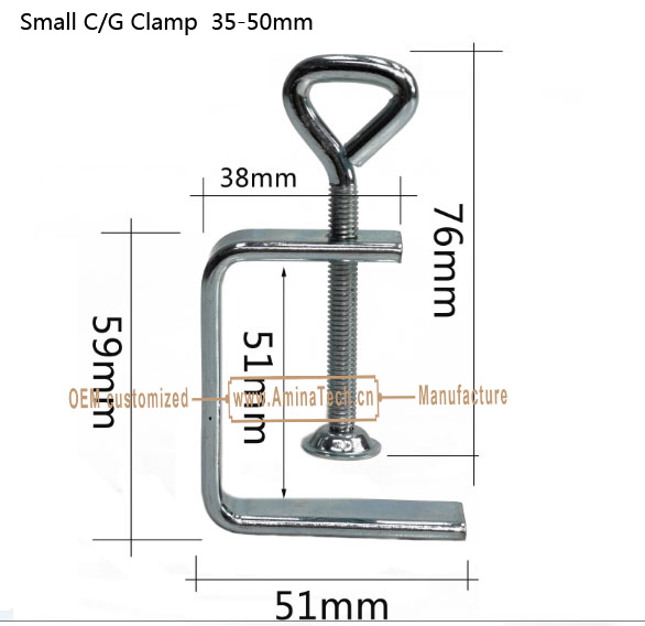 Small C/G Clamp 35-50mm Work Size: 48mm / 65mm Woodworking Clip