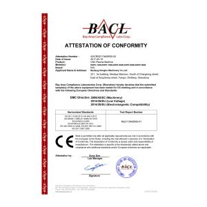 Weifang Donho Machinery Co.,Ltd Certifications