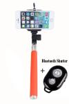 Handheld monopod with remote for ios 4.0 / android 3.0 Smartphone Bracket