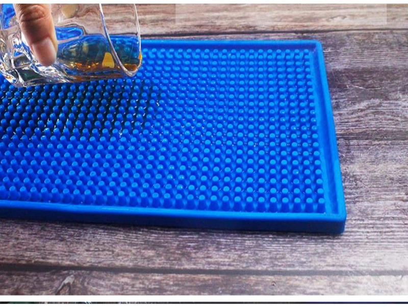Minglu BM-006 Bar Mats Blue Rubber Counter Top Service Mat for Home Bar Cafe Party Wedding
