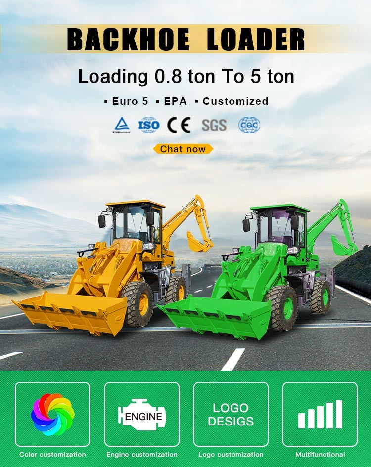 0.5m3 Earthmoving Towable Backhoe Loader , Small Digger Loader Machinery