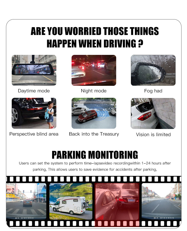 BG-BHT-5000L 170deg Bird View Car Camera VGA Interface Reverse Cam Kit