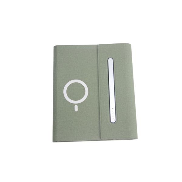 Quality A5 Pu Soft Leather Hardback Notebook , Customized Wireless Charging Notebook for sale