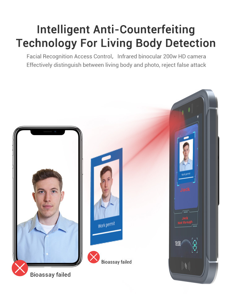 Desktop Thermal Face Recognition Device Measuring Body Temperature Detection Free SDK