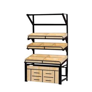 Light Duty Fruit And Vegetables Shelves Single Side Display Rack