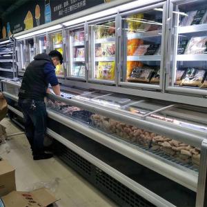 China CE Combined R404A Upright Refrigerated Display Case on sale