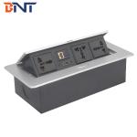 Video conference solution power changeable tabletop media pop up power outlet